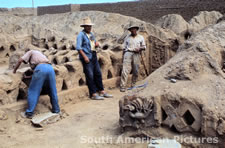 pge0011 workmen uncovering mud ruins of Chan Chan 1963