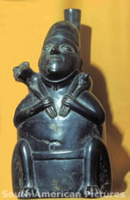 pge0074 pot in human form with animal on shoulders