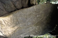 clg0010 boulder with markings believed to be a map of  surrounding area