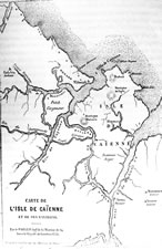 fgfa0041  map of 'island of Cayenne' by S Bellin, engineer of Royal Society of London 1753