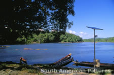 fgga0131 solar panel beside River Maroni