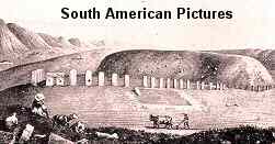 The Tiwanaku plain in 1833. The  mound is the Akapana