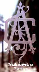Windows , etched with a monogram